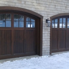 porte en bois "arche" avec verre