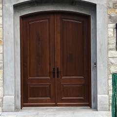 Porte d'entrée en bois double haut de gamme